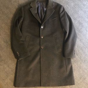 Spier and Mackay Wool/Cashmere Charcoal Overcoat